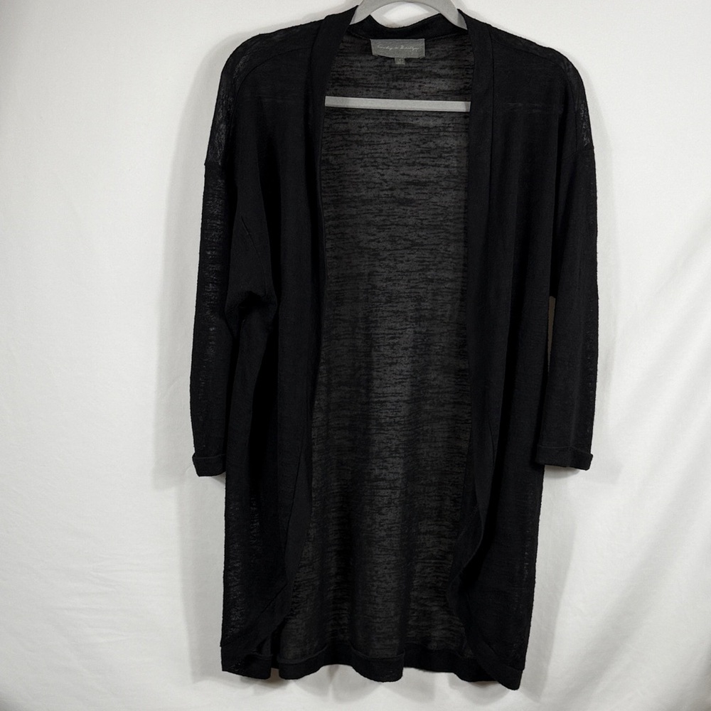 Sunday in Brooklyn Women’s Black Cardigan. Size S. Burnout. Long. Half sleeves